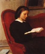 Henri Fantin-Latour The Reader(Marie Fantin-Latour,the Artist's Sister) oil painting artist